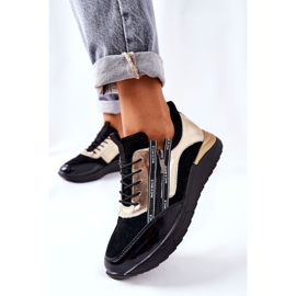 POTOCKI Leather Sport Shoes Sneakers Black Gold Minor 2 POTOCKI Leather Sport Shoes Sneakers Black Gold Minor 2