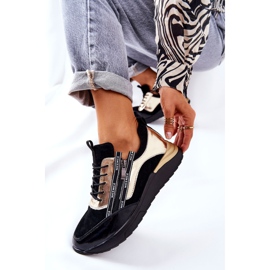 POTOCKI Leather Sport Shoes Sneakers Black Gold Minor 1 POTOCKI Leather Sport Shoes Sneakers Black Gold Minor 1