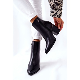 POTOCKI Classic Black Airah Boots On High Heel 2