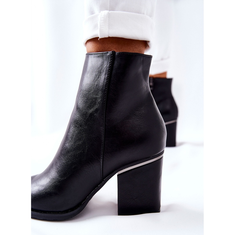 POTOCKI Classic Black Airah Boots On High Heel 1