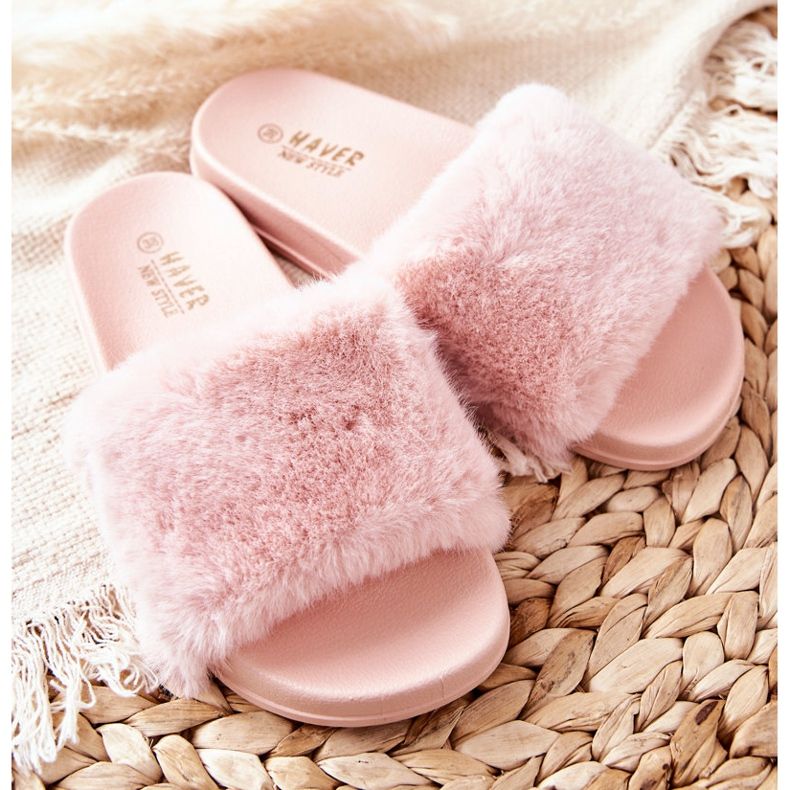 PH1 Shaped Rubber Slippers With Pink Emmie Fur 2 PH1 Shaped Rubber Slippers With Pink Emmie Fur 2