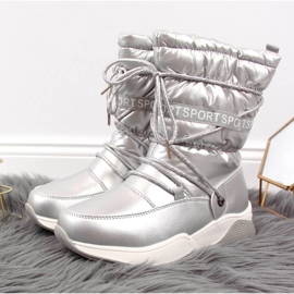 Waterproof snow boots Jr EVE324B silver white 1