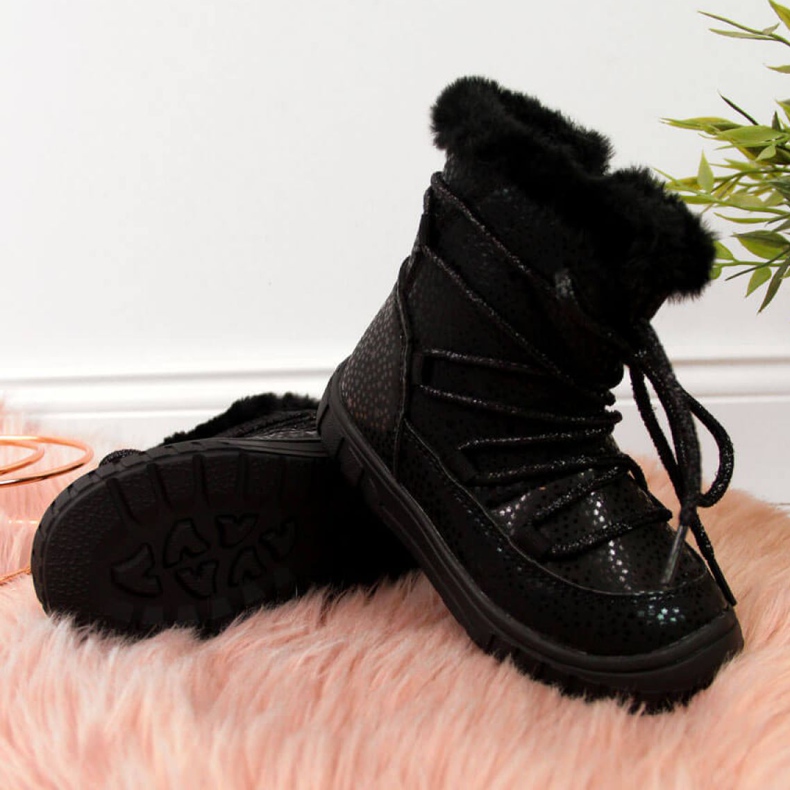 Insulated boots Jr EVE325A black white 2