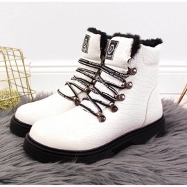 Patent leather boots Jr EVE320B white 1