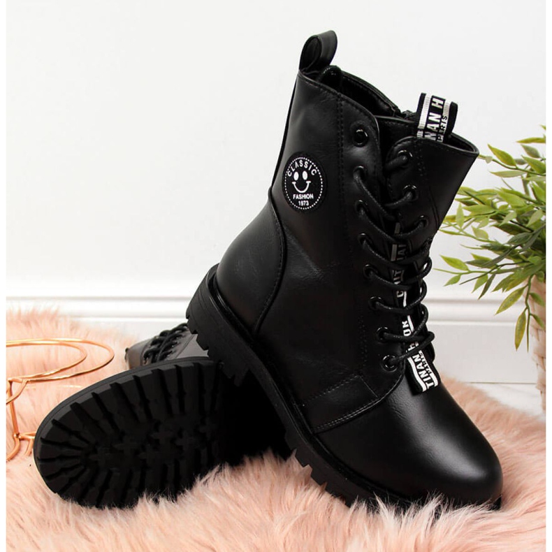 Boots insulated asymmetric Jr EVE322A black white 2