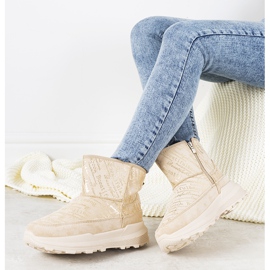 Ladies' Crescent beige snow boots 2