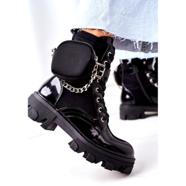 Women's insulated workers with kidney and chain black 1