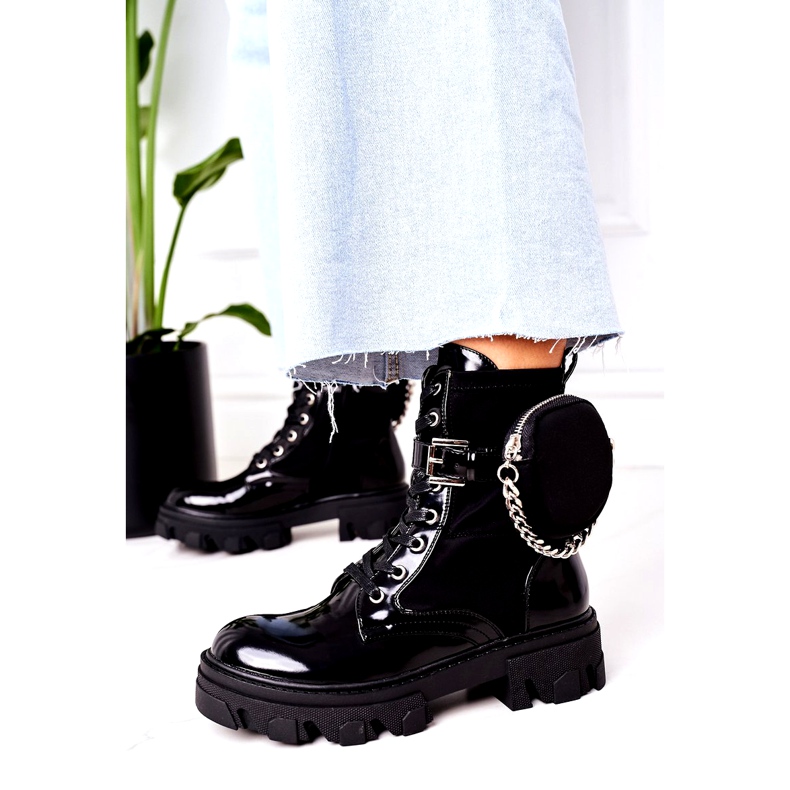 Women's insulated workers with kidney and chain black 2