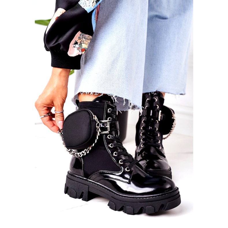 Women's insulated workers with kidney and chain black 3