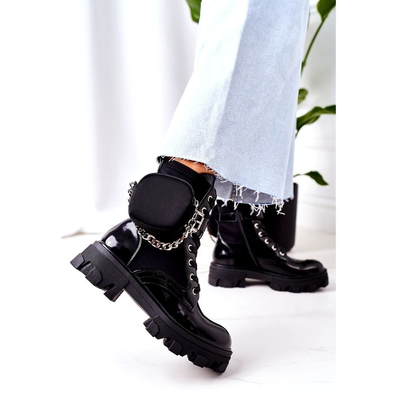 Women's insulated workers with kidney and chain black 4