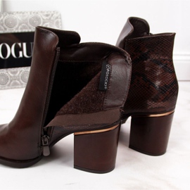 Boots insulated snake skin Potocki W WOL31B brown 2