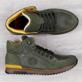 Leather insulated shoes Rieker M R498 khaki green 2 Leather insulated shoes Rieker M R498 khaki green 2