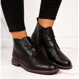 Leather insulated boots T.Sokolski W SCA141 black white 2