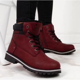 Insulated hiking boots News W EVE317B burgundy claret 1