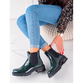 Green Chelsea boots by Sergio Leone 2