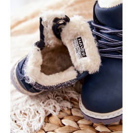 PH1 Children's Warm Trappers With Fur Navy Blue Estee 1