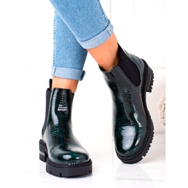 Lacquered Boots Łuska Sergio Leone TR746 Green 2