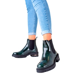Lacquered Boots Łuska Sergio Leone TR746 Green 3