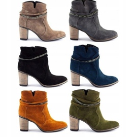 Olivier Women's insulated boots with gray chain grey 2