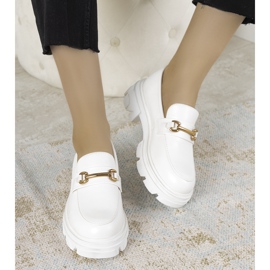 White moccasins on high Anouk soles 1