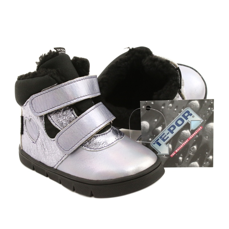 Girls' boots with membrane Te-Por Mazurek 1360 purple 1