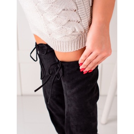 Seastar High Suede Thigh High Boots black 1