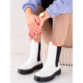 S. BARSKI High Chelsea Boots on the S.BARSKI Platform white 1