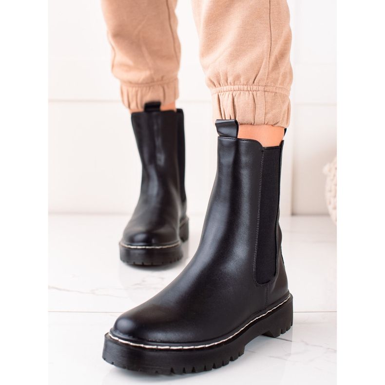 S. BARSKI High Chelsea Boots on the S.BARSKI Platform black 2