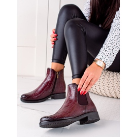Fashionable boots on the VINCEZA zipper red multicolored 2