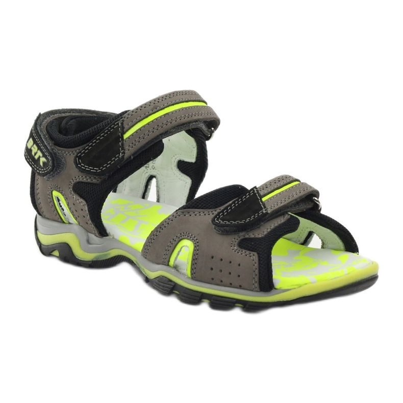 Bartek's gray and green sandals for boys grey black 1