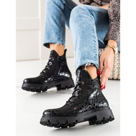 Filippo Lace-up boots with a pattern black 1