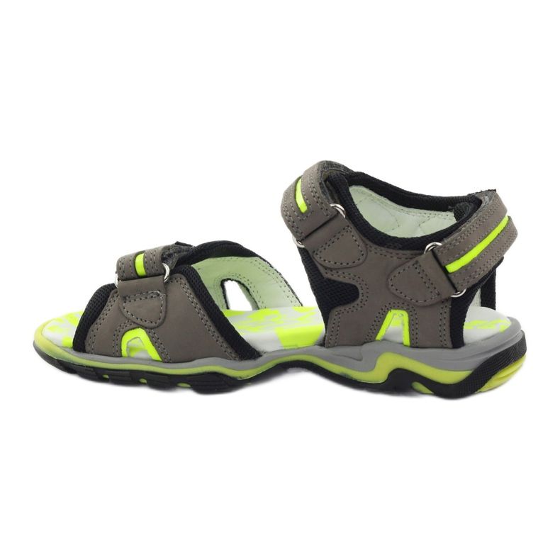 Bartek's gray and green sandals for boys grey black 2