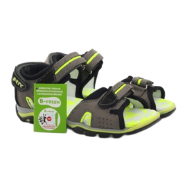 Bartek's gray and green sandals for boys grey black 4