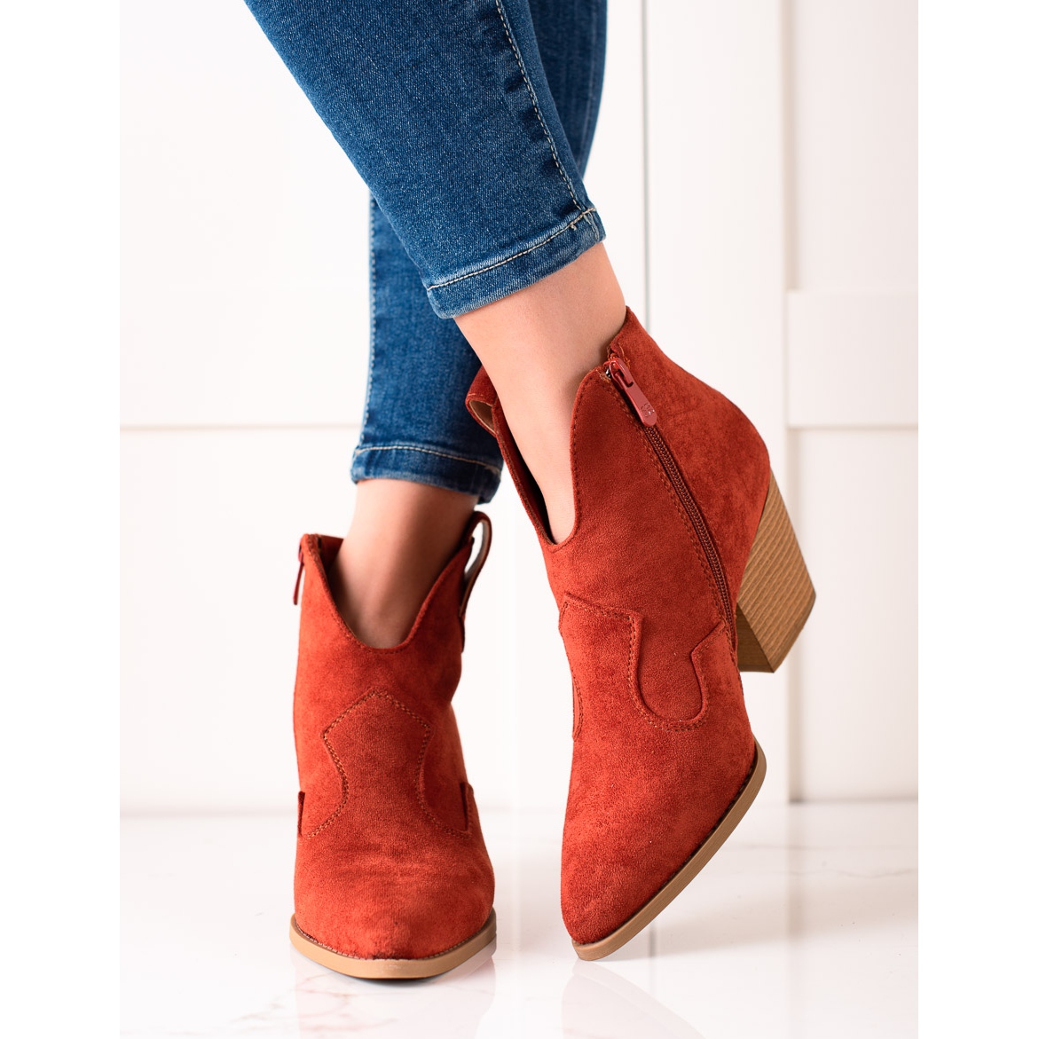 Red lucky brand boots 2025