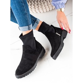 Bella Star Slip-on Suede Booties black 2
