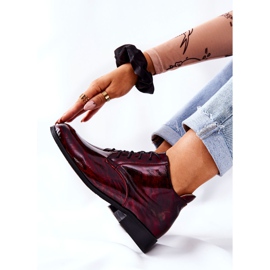 PA2 Leather High Shoes, Burgundy-Black Maniz claret 2
