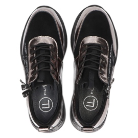 Leather sneakers Filippo DP3149 / 21 BK GN dark nickel black 3