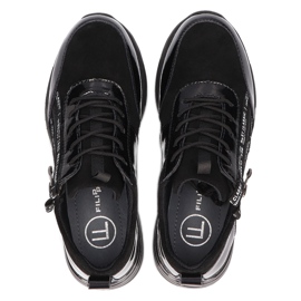 Leather sneakers Filippo DP3149 / 21 BK black 3 Leather sneakers Filippo DP3149 / 21 BK black 3