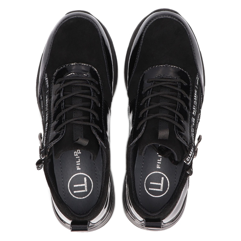 Leather sneakers Filippo DP3149 / 21 BK black 3 Leather sneakers Filippo DP3149 / 21 BK black 3