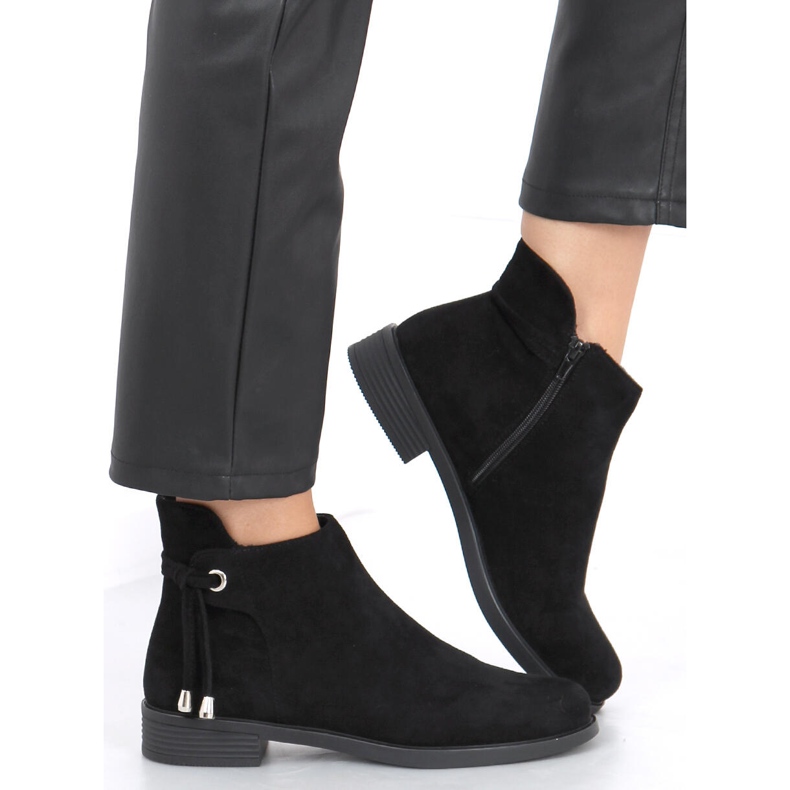 BM Black women's flat boots MR-10 Black 1 BM Black women's flat boots MR-10 Black 1