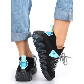 Black NB387 Allblack high-soled sports shoes 1