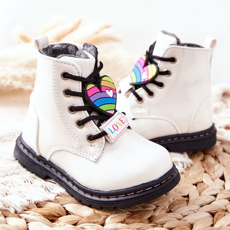 PE1 Lacquered Boots Warmed With Wool White Anlon 2