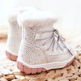 PE1 Warm Snow Boots With Fur White Stars 2
