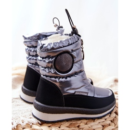 PE1 High Snow Boots Warmed With Wool Gray Lucia black silver grey 1