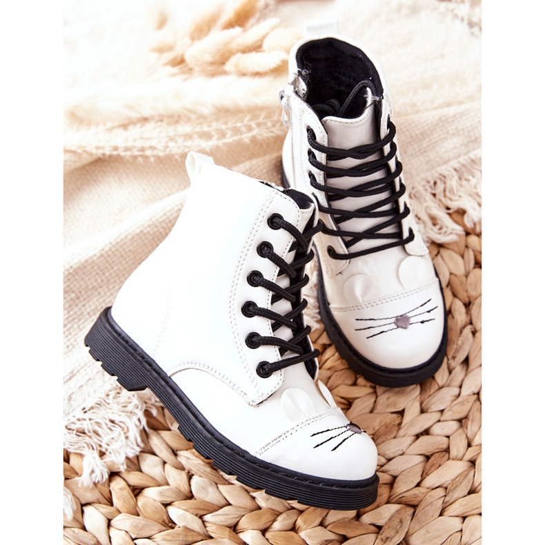 Warm Boots Workers On The Zipper White Mousie 1