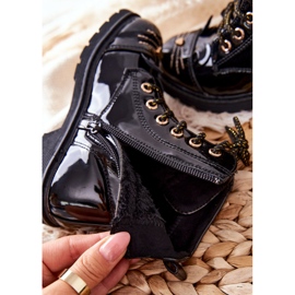 PE1 Black Mousie Warm Boots Workers On The Zipper 1