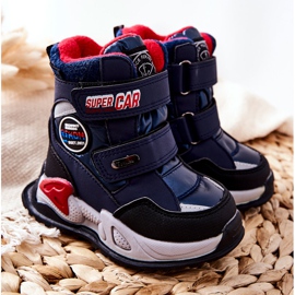 PJ2 Warm snow boots Boots With Velcro Navy Blue Rizie 1