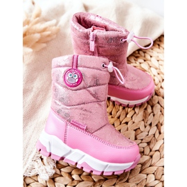 PJ2 Children's Warm Snow Boots With Pink Layoth Zipper 2