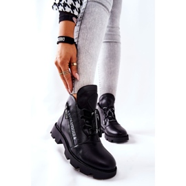 Boots Warmed With Fur Sergio Leone Black TR740 1