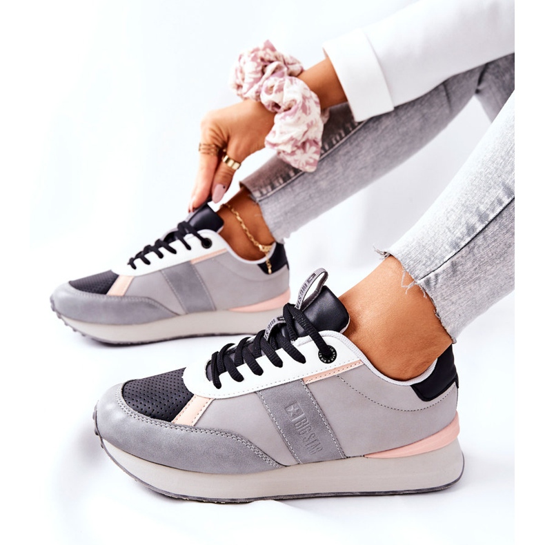 Sport Shoes Memory Foam Big Star II274398 Gray-Black grey 2